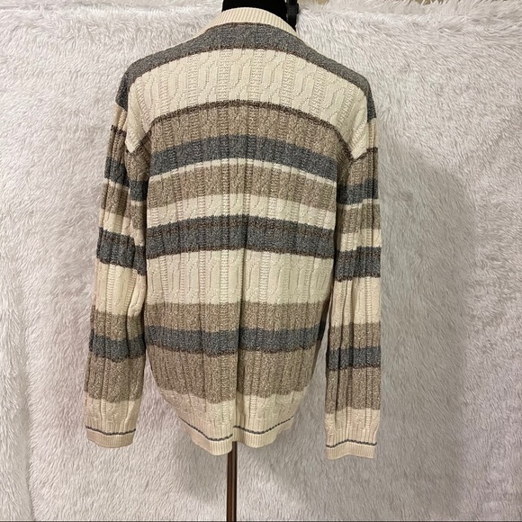 Haggar Women’s Striped Cable Knitted Sweater - Picture 4 of 6